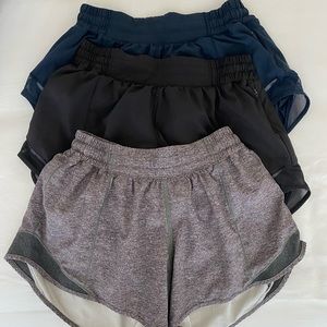 3 pairs of lulu lemon shorts